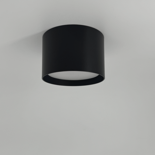 DNK შავი ზედაპირული წერტილოვანი სანათი GX53 ცვლადი ნათურით სტილური და თანამედროვე განათება