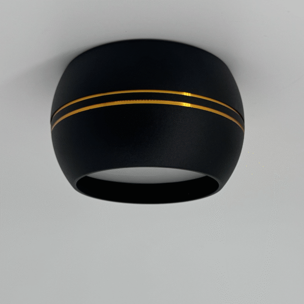 DNK შავი მრგვალი ზედაპირული წერტილოვანი სანათი GX53 ცვლადი ნათურით შიდა ინტერიერის თანამედროვე განათება