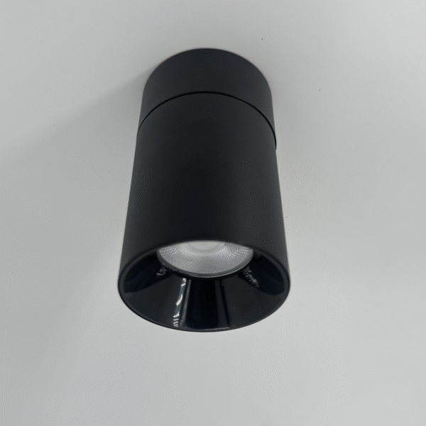 DNK შავი წერტილოვანი შტამპის ზედაპირული სანათი GU10 ცვლადი ნათურით ელეგანტური და თანამედროვე განათებისთვის