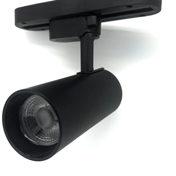 რელსის სანათი – შავი კორპუსი 20W, 4000K, LED Spot (ფართო გაშლა)
